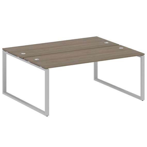 Metal System Рабочая станция на О-образном м/к БО.РАС-СП-2.5 Вяз Благородный/Металл Серый 1800*1475*