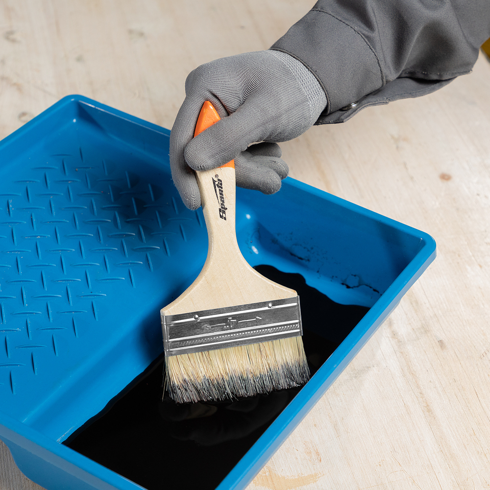 Кисть плоская Slimline 4" (100 мм), натуральная щетина, деревянная ручка Sparta