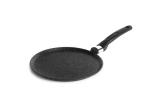 Блинная сковорода 20 см ПРОТОЧЕННОЕ ДНО черный мрамор