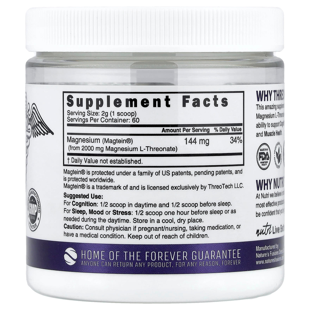 Nutri, Magtein® Magnesium L-Threonate , 4.24 oz (120 g)