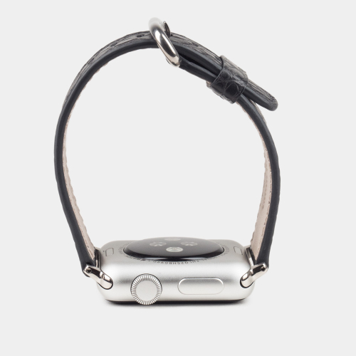Ремешок для Apple Watch 40/41/42 mm из кожи аллигатора, серого цвета