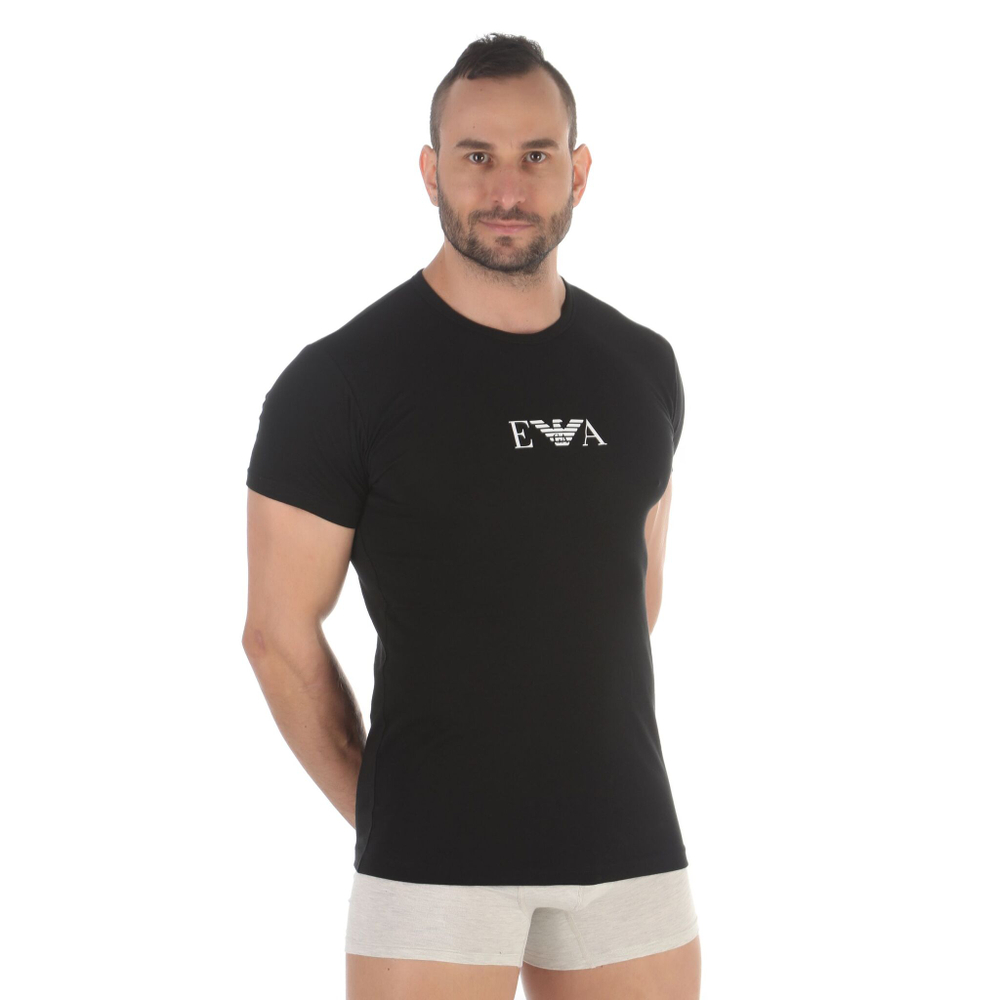 Набор из 2 черных мужских футболок Emporio Armani (Размер: XL) (Цвет: черный)