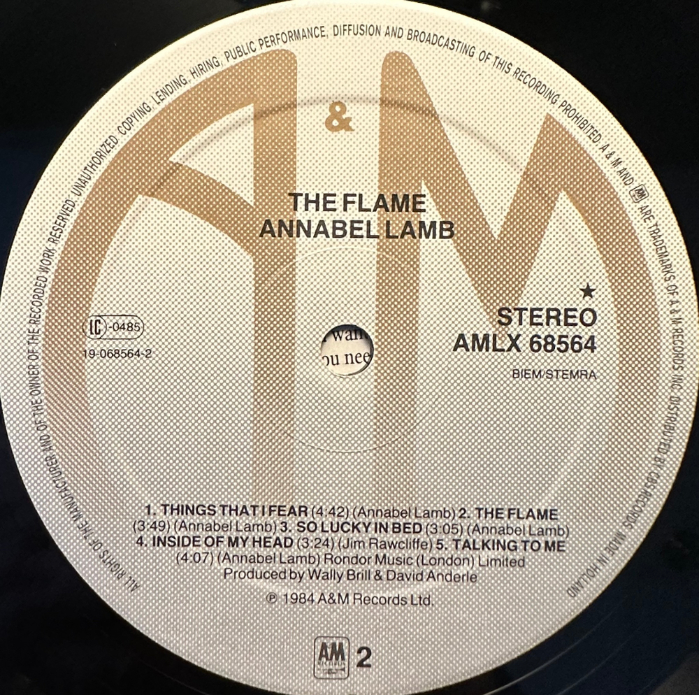 Annabel Lamb - The Flame (Голландия 1984г.)