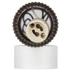 Светильник настенный ЭРА WL50 WH/BK 2*GU10 2*12Вт IP20 белый, черный