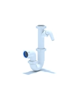 Сифон для кухонной мойки 1 1/2"х40 прямоточный с отводом D1020