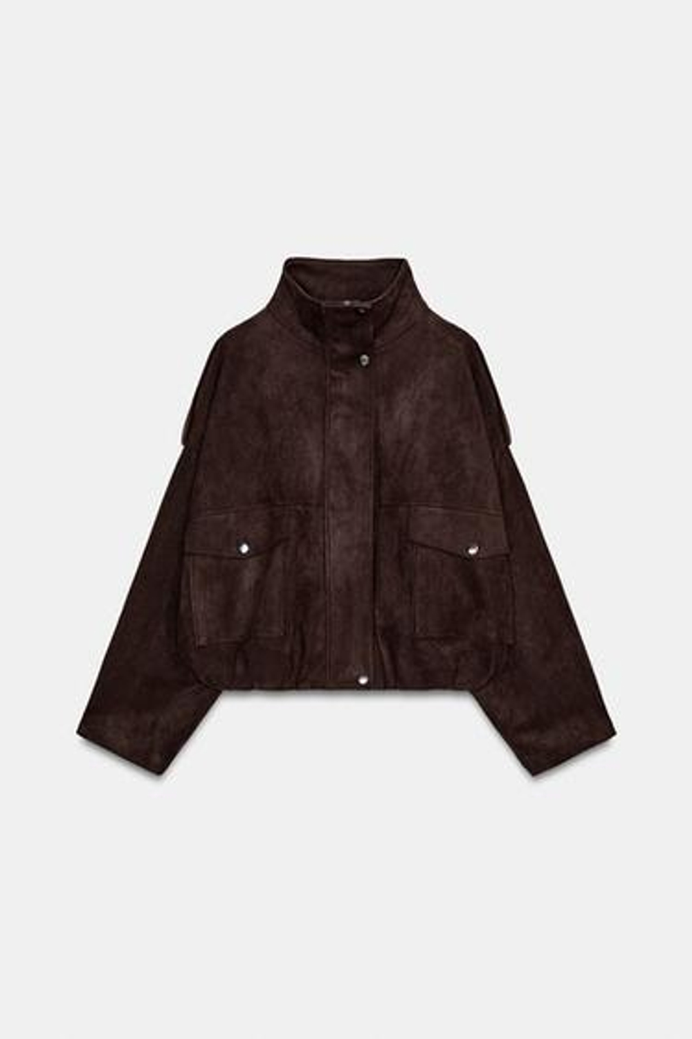 Синтетическая замшевая куртка с ремнем - ZARA