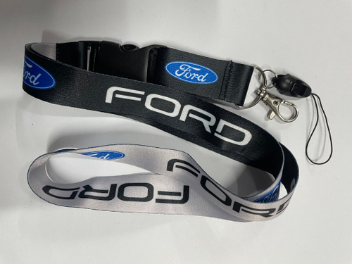 Ford (черный) / Брелок, шнурок для ключей на шею Ford (форд), ланъярд, крафт, черный (1 шт)