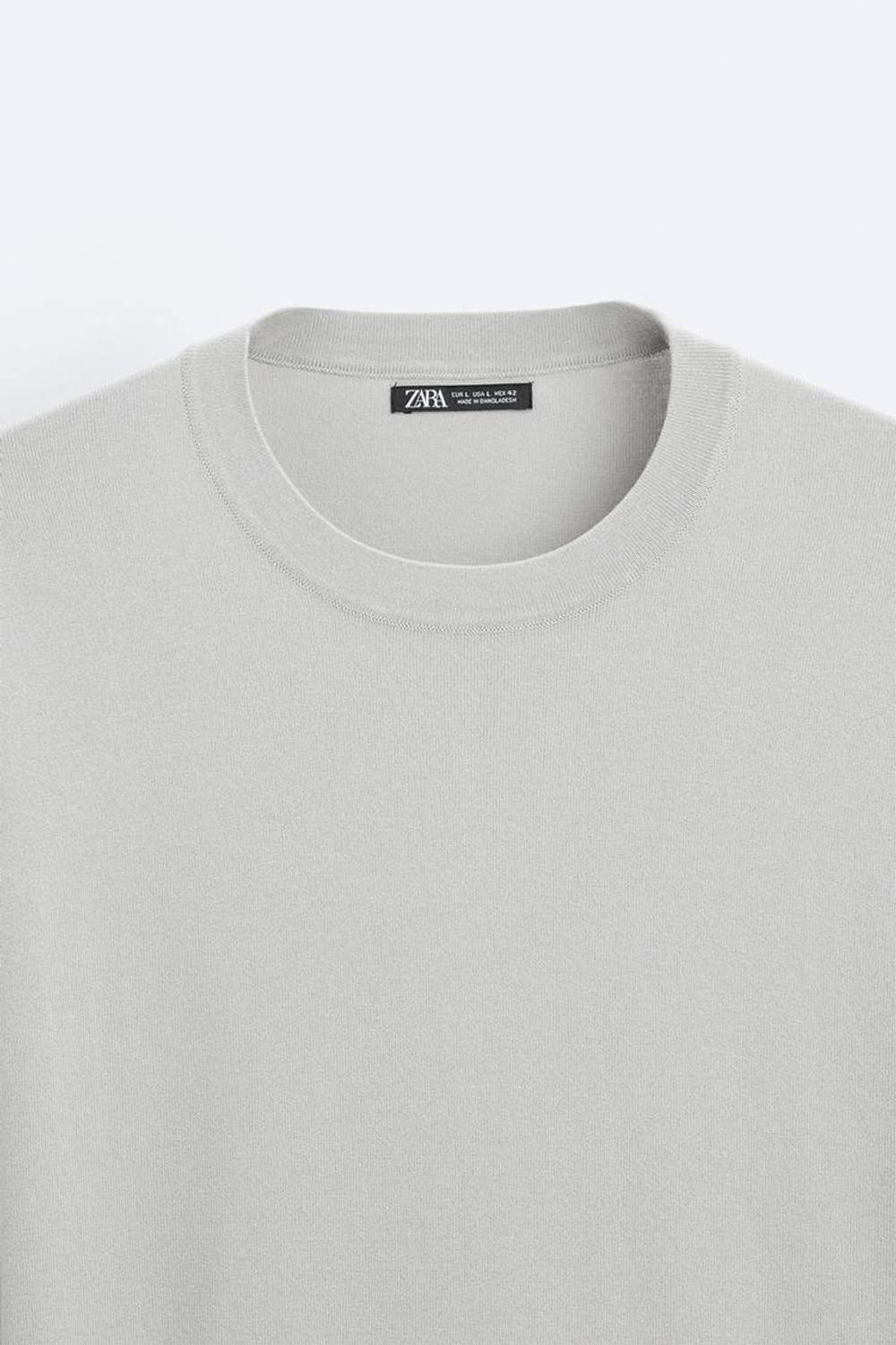 ZARA СВИТЕР ИЗ СМЕСОВОЙ ВИСКОЗЫ, СВЕТЛО-СЕРЫЙ