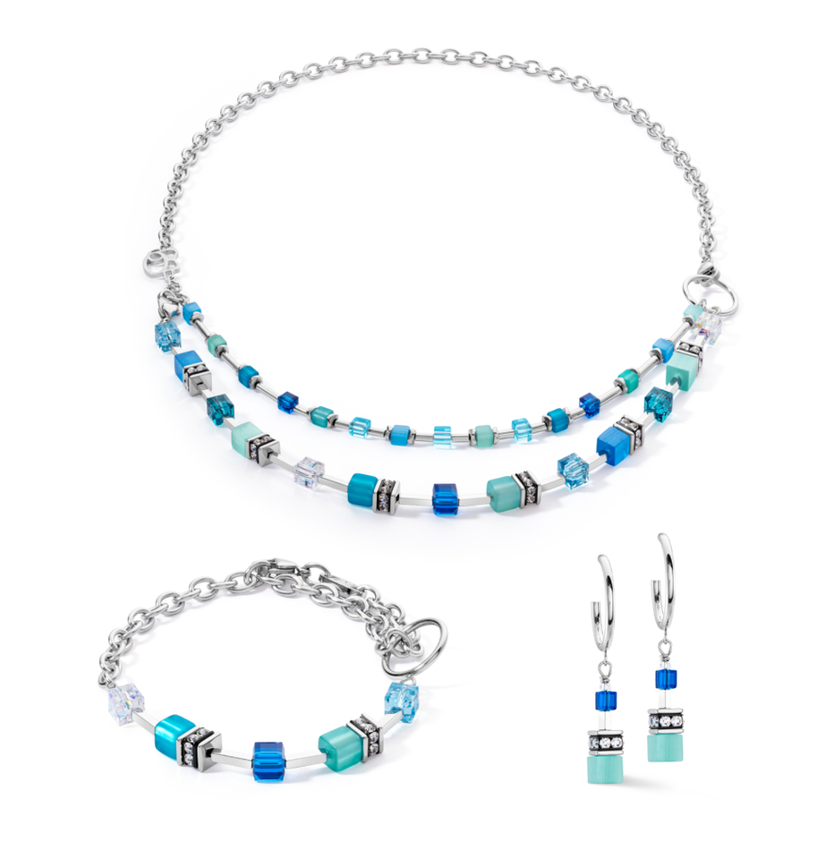 Колье-трансформер 4-in-1 Coeur de Lion Turquoise 4715/10-0600