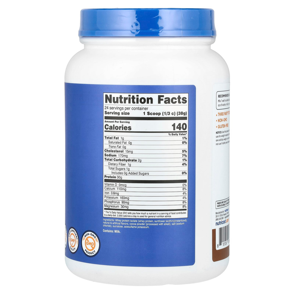 Nutricost, изолят сывороточного протеина, со вкусом мокко, 907 г (2 фунта)