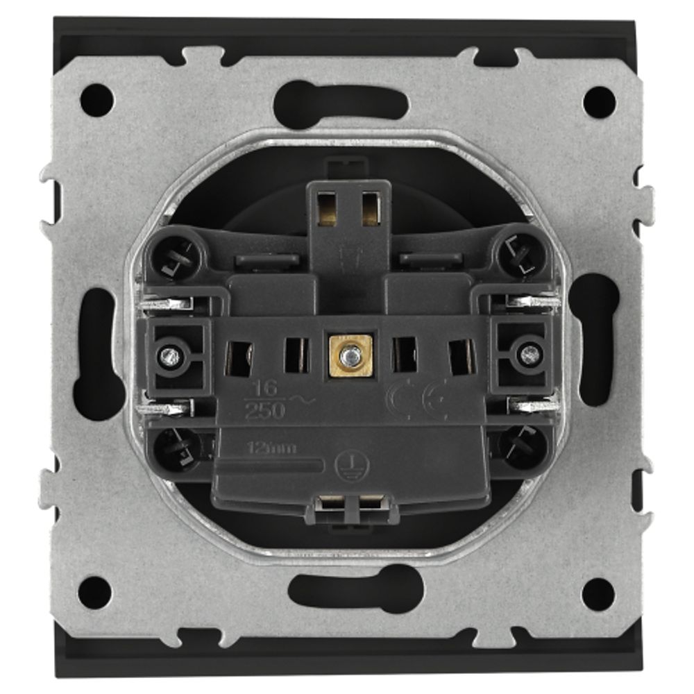 Розетка ЭРА Arktik 16-2101-05 с заземлением 2P+E Schuko 16А-250В антрацит | Эра Arktik