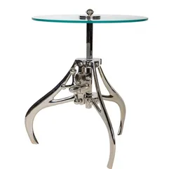Журнальный столик Hardform с регулировкой высоты, хром, стекло
