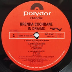Винтажная виниловая пластинка LP Brenda Cochrane In Dreams (UK 1991)