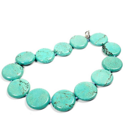 Бусы "Диски" бирюза асс.