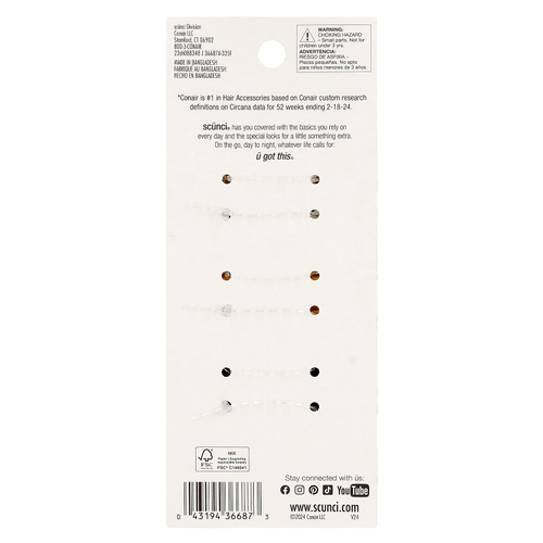 Scunci, Миниатюрные зажимы в виде когтей осьминога, 6 шт.