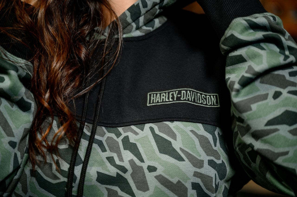 Толстовка Camouflage Colorblock Pullover Hoodie Harley-Davidson