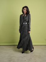 Платье "Роковая" в черном горохе