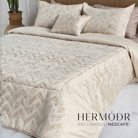 Комплект постельного белья двуспальный Rio Grand Latte Hermodr 7 предметов 130220291 Иран