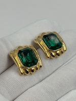 Серьги с зелёными кристаллами Givenchy