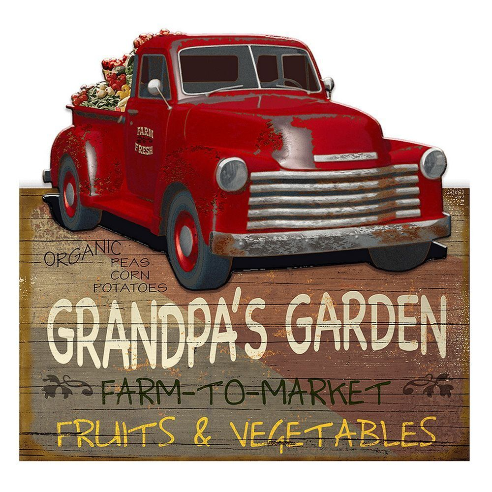 Табличка декоративная "Дедушкин сад" 50x1x48см