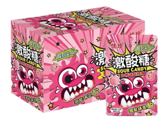 Кислые леденцы Ujane sour candies со вкусом персика