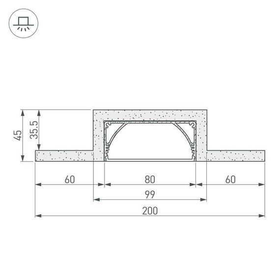 Профиль декоративный Arlight ARL-Line-80-2000 027730