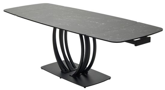 Стол МАТЕРА (MATERA) 160 цвет KL-116 Черный мрамор матовый, итальянская керамика/ ЧЕРНЫЙ