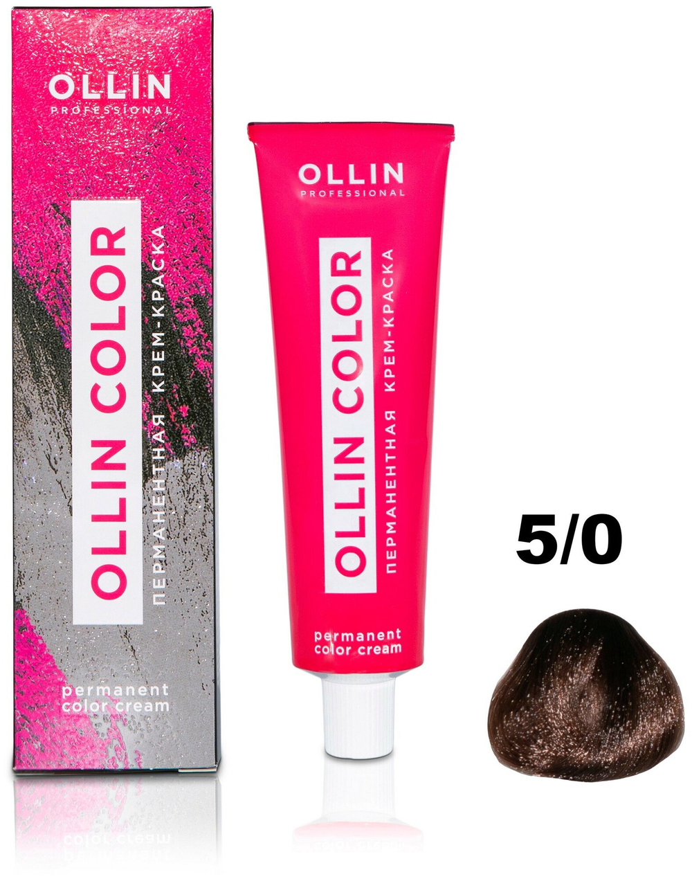 OLLIN COLOR 5/0 светлый шатен 100 мл Перманентная крем-краска для волос