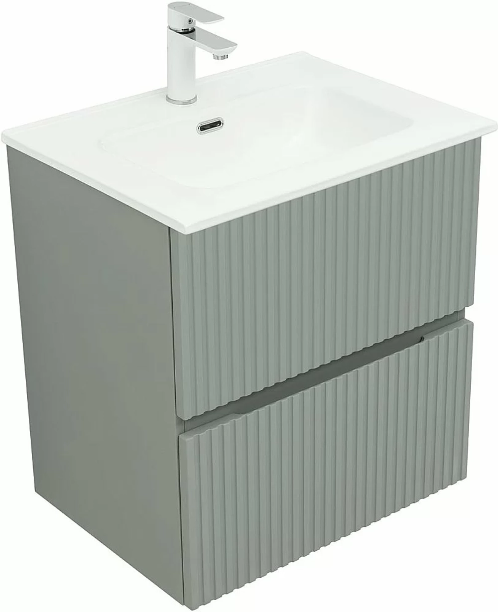 Тумба с раковиной Aquanet Джейн 313316/254363 60 мисти грин