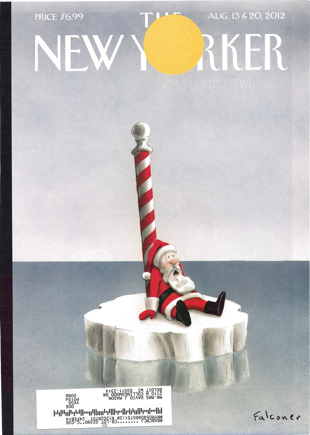 Журнал The New Yorker 13-08-2012, обложка