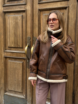 Дубленка Винтаж карамель