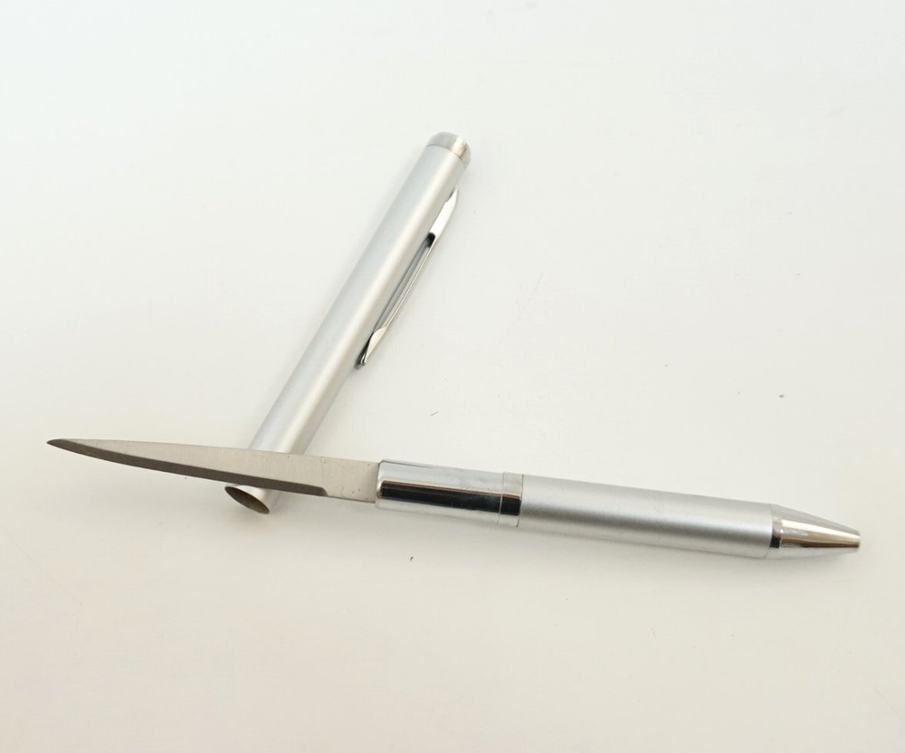 Ручка-нож 003 - Silver в блистере (City Brother)