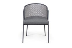 "Прометей" стул, каркас из стали темно-серый (RAL7024) муар, ткань темно-серая 027