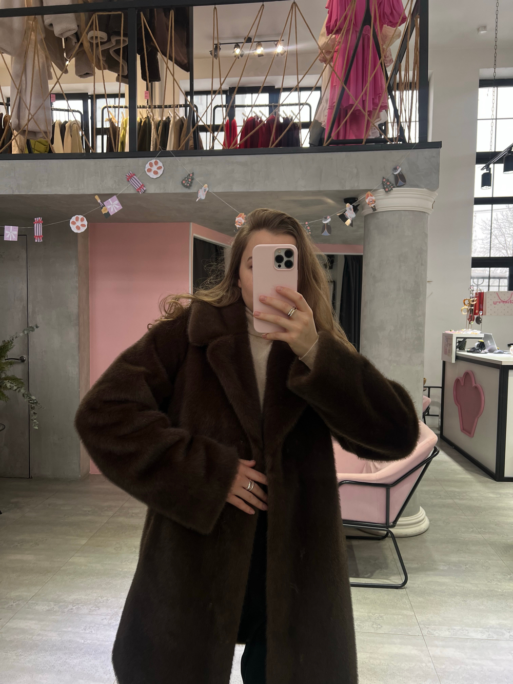 Шуба Lux миди горький шоколад