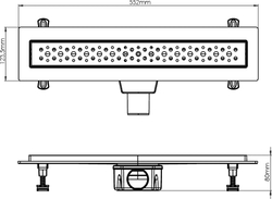 Душевой трап (лоток) EWRIKA 8600450 50 см, с сифоном
