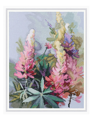 "Люпины"-M887  вышивка