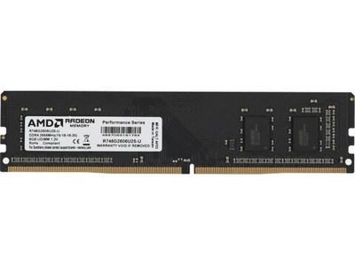Оперативная память AMD Radeon R7 Performance R748G2606U2S-U, DDR4 1х 8ГБ 2666 МГц, DIMM, RTL