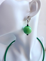 Комплект украшений из муранского стекла: колье, серьги