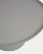 Круглый журнальный столик Fleksa из серого металла Ø 72 см