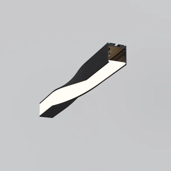 Радиусный профиль 35x35 Скрученный правый черный Led Strip alm-3535r-b-tr-90°-0.4m