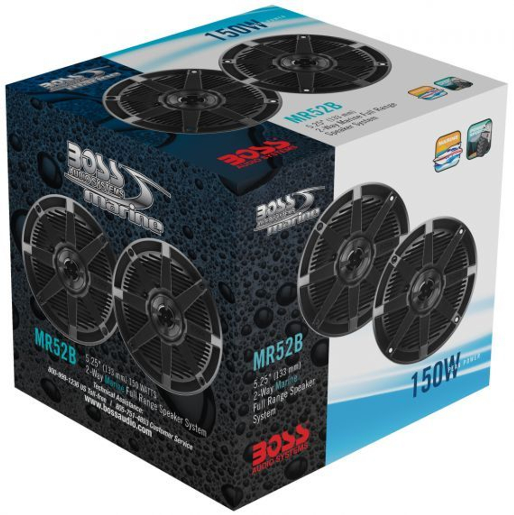 Динамики Boss Audio Marine MR52B,150 Вт, 5.25''