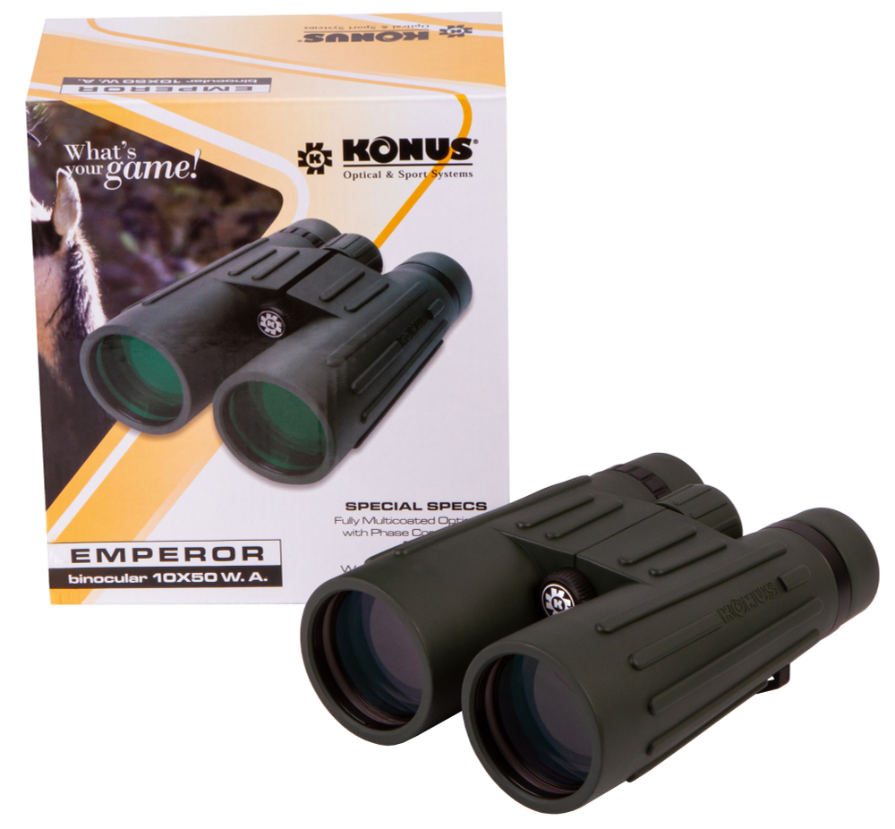 Бинокль Konus Emperor 10x50 WA Green