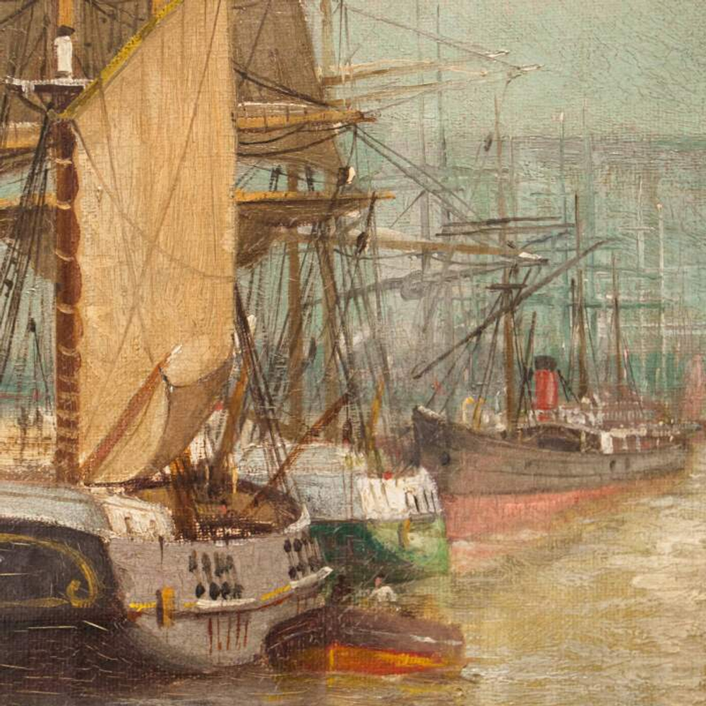 Картина «Bateaux Dans Le Port De Rouen / Лодки в порту Руана»