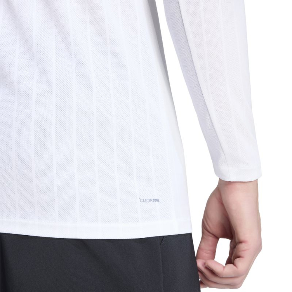 Мужская теннисная футболка Adidas Climacool Long Sleeve Top - white