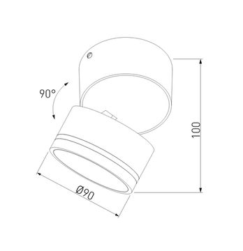 Накладной светодиодный светильник 7W 3000K a072072 35157/U черный Okko Elektrostandard