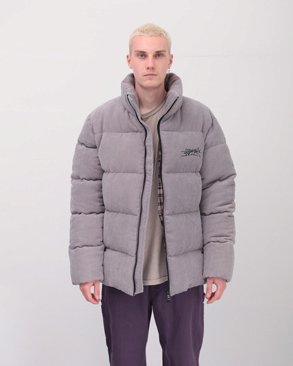 Пуховик Anteater Downjacket Velvet Серая