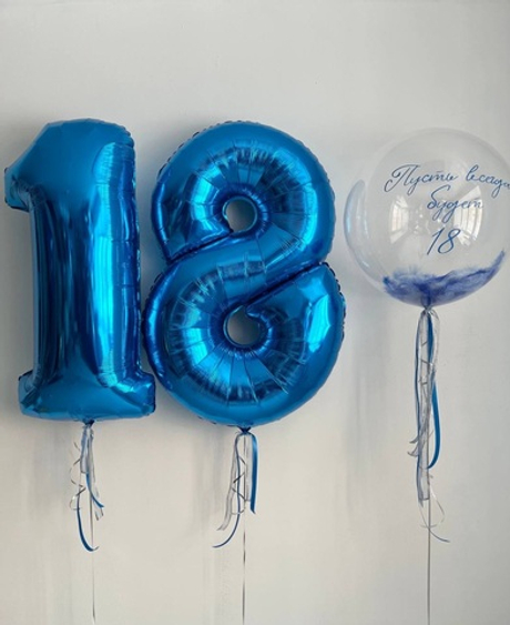 Воздушные шары на 18 лет , цифры 18№2889