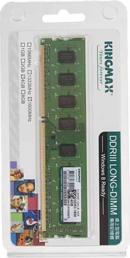 Память DDR3 4Gb 1600MHz Kingmax KM-LD3-1600-4GS RTL PC3-12800 DIMM 240-pin