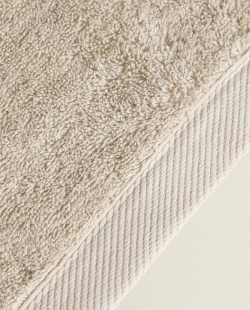 ZARA HOME ОДНОТОННОЕ ПОЛОТЕНЦЕ, КРЕМОВЫЙ