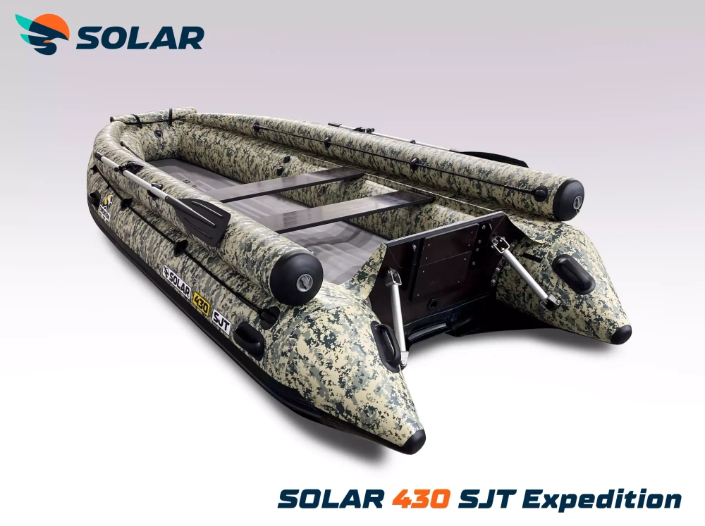 Лодка надувная моторная solar-430 super jet tunnel (expedition)